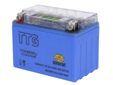 Акумулятор гелевий TTG YTX9-BS 9АH, 150×87×107 мм синій, з індикатором