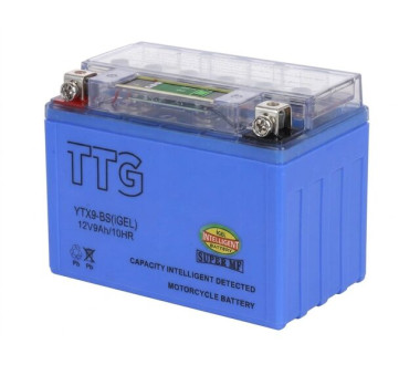 Аккумулятор гелевый TTG YTX9-BS 9АH, 150×87×107 мм синий, с индикатором