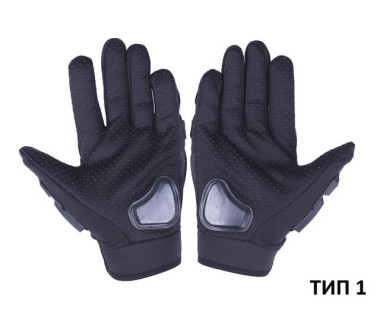 Моторукавички чорні текстиль size XL