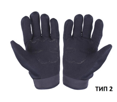 Моторукавички чорні текстиль size XL