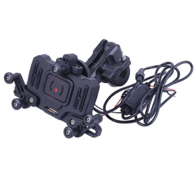 Тримач телефону (кріплення на кермо) HFCM-33 з бездротовою зарядкою