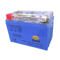 Акумулятор гелевий TTG YTX9-BS 9АH, 150×87×107 мм синій, з індикатором