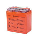Акумулятор гелевий TT AGRO MOTO 16АH UTX16-BS, 150х87х161 мм на бензиновий генератор, помаранчевий, з дисплеєм