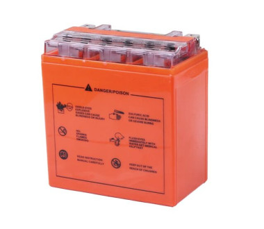 Акумулятор гелевий TT AGRO MOTO 16АH UTX16-BS, 150х87х161 мм на бензиновий генератор, помаранчевий, з дисплеєм