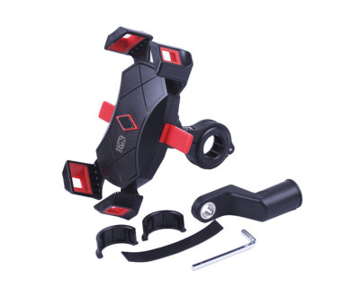 Тримач телефону (кріплення на кермо) чорний з червоним M13A (Kewiq)