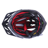 Шолом захисний білий з червоним та чорним з козирком та з габаритним ліхтарем size L - TTG