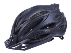 Шолом захисний чорний з козирком та з габаритним ліхтарем size L - TTG