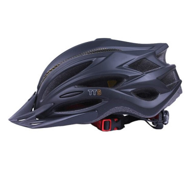 Шолом захисний чорний з козирком та з габаритним ліхтарем size L - TTG