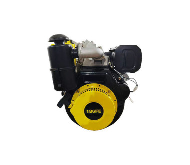Двигун 186FE – дизель (під шпонку діаметр 25 мм) (9 к.с.) з електростартером – YBX