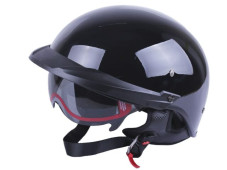 Шолом MD-513-1 чорний глянсовий + чорне скло size S - VIRTUE