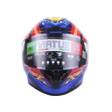 Шолом MD-821 помаранчевий із синім size S - VIRTUE