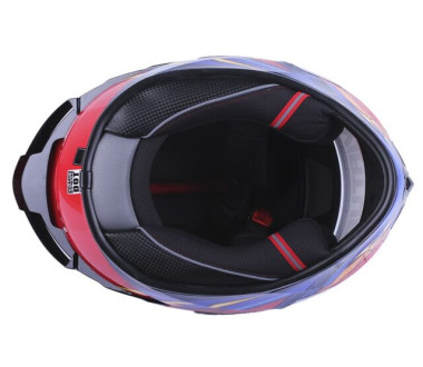 Шолом MD-821 помаранчевий із синім size S - VIRTUE