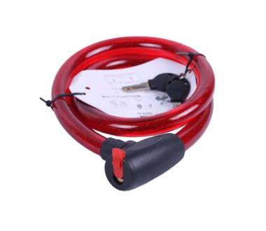 Замок протиугінний тросовий 22мм*1200мм (під ключ) ZX1242