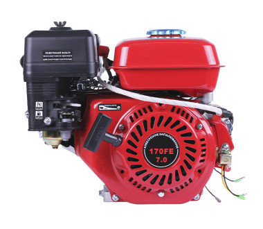 Двигатель бензиновый 170FE TАТА (с выходом вала под шпонку, 20 мм) с электростартером, 7 л.с.