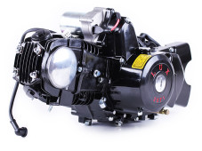 Двигун 110CC - Дельта/Альфа/Актив, механіка + електростартер + карбюратор - алюмінієва ЦПГ, BLACK - TATA LUX