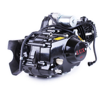 Двигун 110CC - Дельта/Альфа/Актив, механіка + електростартер + карбюратор - алюмінієва ЦПГ, BLACK - TATA LUX