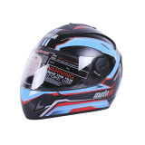 Шолом MD-800 чорний із блакитним size M - VIRTUE