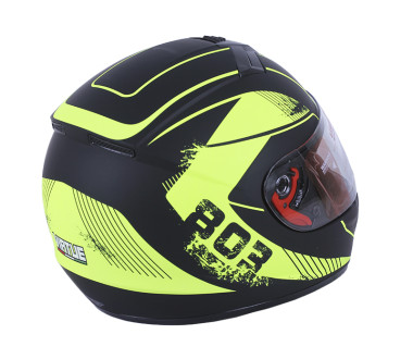 Шолом MD-803 чорний матовий з жовтим size S - VIRTUE