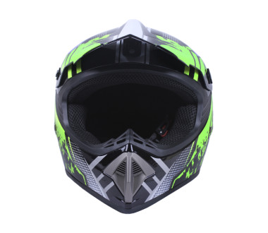 Шолом MD-905 чорний із салатовим size М - VIRTUE