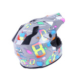 Шолом MD-911 сірий із кольоровою графікою size S - VIRTUE