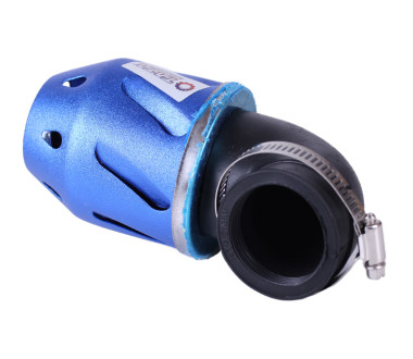 Фильтр нулевой "Пуля" синий Ø42 мм 90° (125-150сс) - АМ