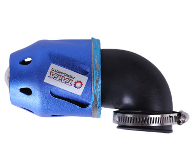 Фильтр нулевой "Пуля" синий Ø42 мм 90° (125-150сс) - АМ