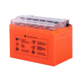 Акумулятор гелевий, 4АH YTX4L-BS, помаранч., 113*70*85 мм, З ДИСПЛЕЄМ - OUTDO