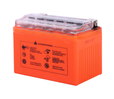 Акумулятор гелевий, 4АH YTX4L-BS, помаранч., 113*70*85 мм, З ДИСПЛЕЄМ - OUTDO