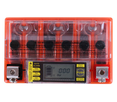 Акумулятор гелевий, 4АH YTX4L-BS, помаранч., 113*70*85 мм, З ДИСПЛЕЄМ - OUTDO