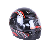 Шолом MD-А105 (з бородою) чорний із червоним (size L) - VIRTUE