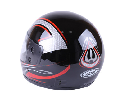 Шолом MD-А105 (з бородою) чорний із червоним (size L) - VIRTUE