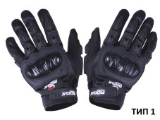 Моторукавички чорні текстиль size XL