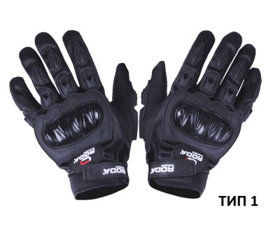 Моторукавички чорні текстиль size XL