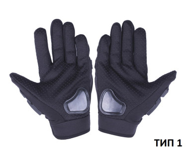 Моторукавички чорні текстиль size XL