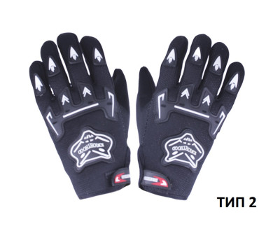 Моторукавички чорні текстиль size XL