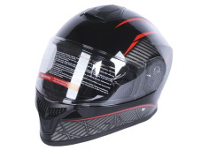 Шлем для мотоцикла, скутера 902 Hunter TTG интеграл (черный с красным, One Size 54-61 см)