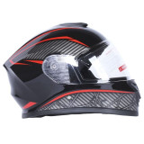 Шлем для мотоцикла, скутера 902 Hunter TTG интеграл (черный с красным, One Size 54-61 см)