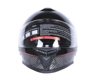 Шлем для мотоцикла, скутера 902 Hunter TTG интеграл (черный с красным, One Size 54-61 см)