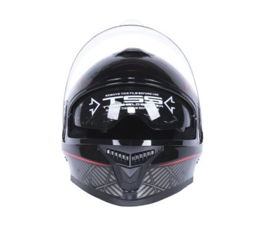 Шлем для мотоцикла, скутера 902 Hunter TTG интеграл (черный с красным, One Size 54-61 см)