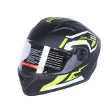 Шлем для мотоцикла, скутера 557 Mechanical TTG интеграл (черный с зелёным, One Size 54-61 см)