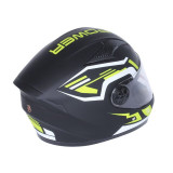 Шлем для мотоцикла, скутера 557 Mechanical TTG интеграл (черный с зелёным, One Size 54-61 см)