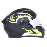Шлем для мотоцикла, скутера 557 Mechanical TTG интеграл (черный с зелёным, One Size 54-61 см)