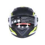 Шлем для мотоцикла, скутера 557 Mechanical TTG интеграл (черный с зелёным, One Size 54-61 см)
