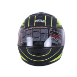 Шолом MD-803 чорний матовий з жовтим size M - VIRTUE