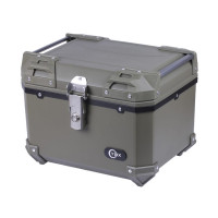 Кофр прямоугольный для мотоцикла пластиковый зеленый, 45л - YBX