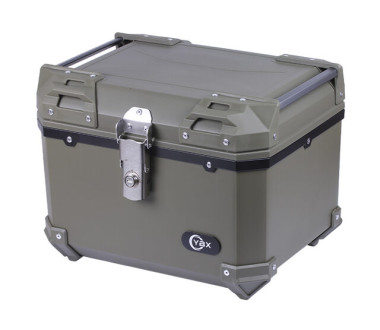 Кофр прямокутний для мотоцикла пластиковий зелений, 45л - YBX