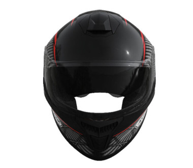 Шолом для мотоцикла, скутера 902 Hunter TTG інтеграл (чорний з червоним, One Size 54-61 см)