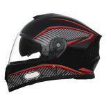 Шолом для мотоцикла, скутера 902 Hunter TTG інтеграл (чорний з червоним, One Size 54-61 см)