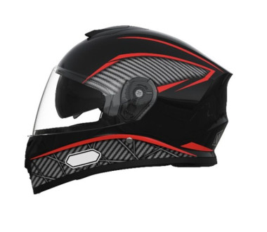 Шолом для мотоцикла, скутера 902 Hunter TTG інтеграл (чорний з червоним, One Size 54-61 см)