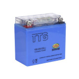 Акумулятор гелевий TTG YB9-BS 9АH на генератор, 137×76×134 мм синій, з індикатором